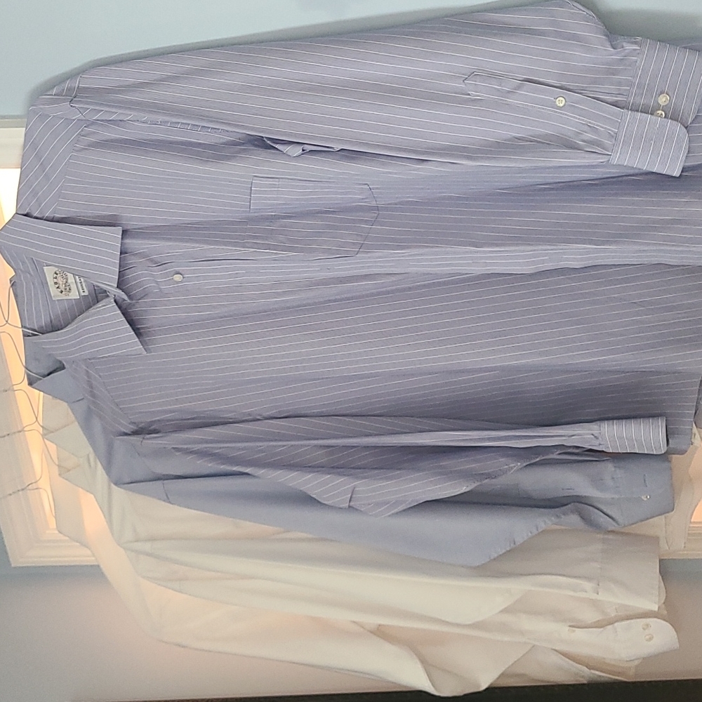5 men's dress shirts Eagle brand size 18, dry cleaned